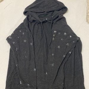 American eagle soft hoodie with starts on the sleeve